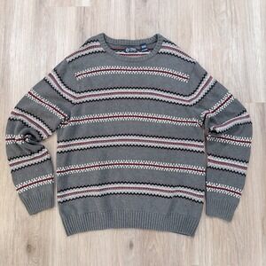 Chaps Men's Heavy Cotton Knit Pullover Sweater Long Sleeve in Size XL